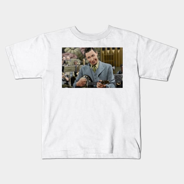 George Formby in colour Kids T-Shirt by AndythephotoDr